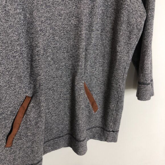 Soft Surroundings Gray Sweater Tunic Kangaroo Pockets Women's Size Medium - Picture 3 of 4